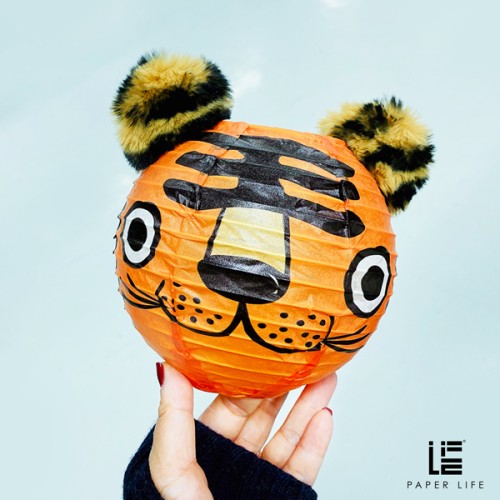 Paper Life - Tiger Lantern for Kids - Portable Handheld Light - Outdoor Waterproof - Foldable - Original Design - Children's Toy - Festival Decoration - Handmade Gift