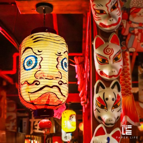 Paper Life - Japanese Style - Indoor Paper Lantern - Hanging Decoration of izakaya - Can be Folded - Handmade - Original Design - Accept Customization - Monster Mask Patterns