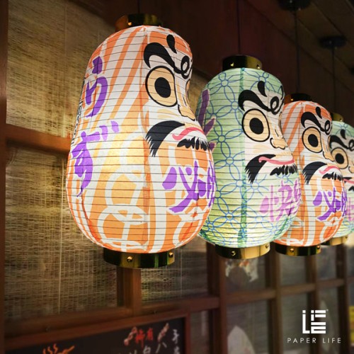 Paper Life - Japanese Culture - Original Design - Paper Lanterns - Dharma - Izakaya Hanging Decorations - Foldable - Handmade