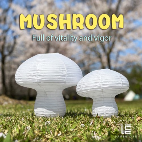 Paper Life - Paper Lamp - Handmade Art Paper Lantern - Mushroom Lantern - 2 Sizes - Children's decorations - Creative Gift - Bedroom chandelier - Home Decor - Indoor Decoration - Can be Folded