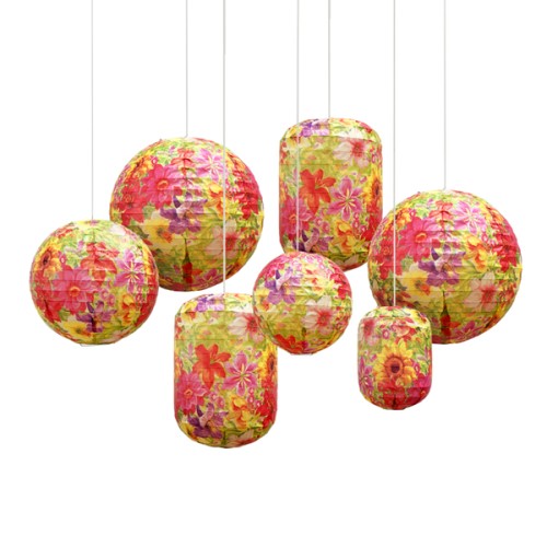 Paper Life - Paper lantern set - Foldable paper lanterns suitable for parties - Weddings - Classrooms - Children's rooms - Indoor decorative lighting - Hanging lamps - Popular patterned designs