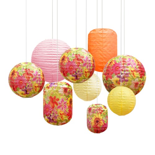 Paper Life - Paper lantern set - Foldable paper lanterns suitable for parties - Weddings - Classrooms - Children's rooms - Indoor decorative lighting - Hanging lamps - Popular patterned designs 