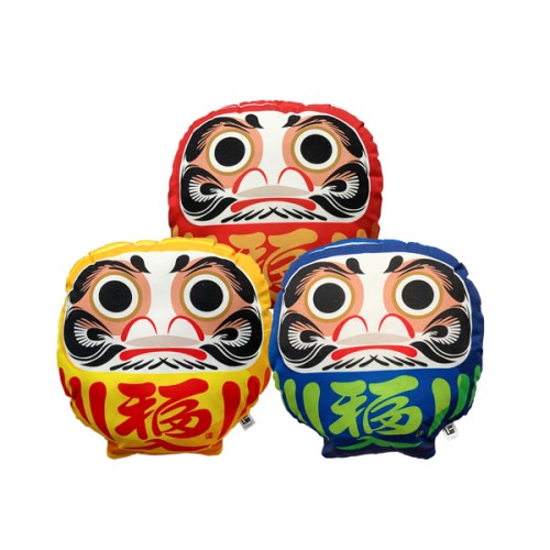Paper Life - Japanese Style Tama Pattern Throw Pillow Covers - 40cm x 40cm (15.7 x 15.7 inches) - Set of 3 - Red - Yellow - Blue - Inner Lining Included - But no Cotton fillers 