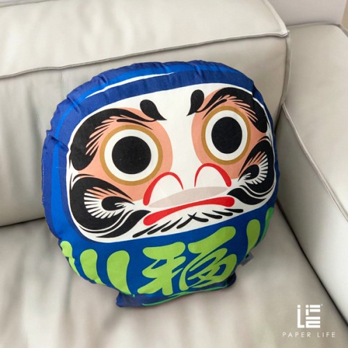 Paper Life - Japanese Style Tama Pattern Throw Pillow Covers - 40cm x 40cm (15.7 x 15.7 inches) - Set of 3 - Red - Yellow - Blue - Inner Lining Included - But no Cotton fillers