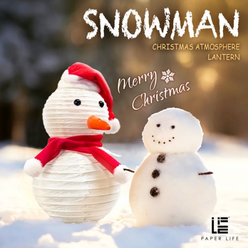 Paper Life - Snowman Paper Lantern - Handmade Christmas Decoration - Luminous Handheld Toy for New Year's Party - Winter Atmosphere Ornament 