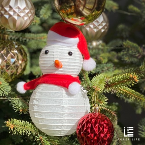 Paper Life - Snowman Paper Lantern - Handmade Christmas Decoration - Luminous Handheld Toy for New Year's Party - Winter Atmosphere Ornament