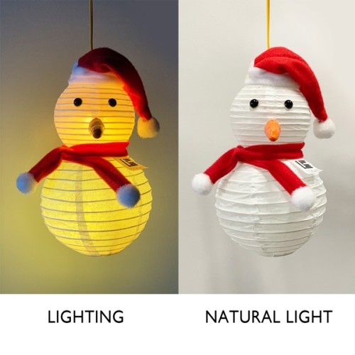 Paper Life - Snowman Paper Lantern - Handmade Christmas Decoration - Luminous Handheld Toy for New Year's Party - Winter Atmosphere Ornament