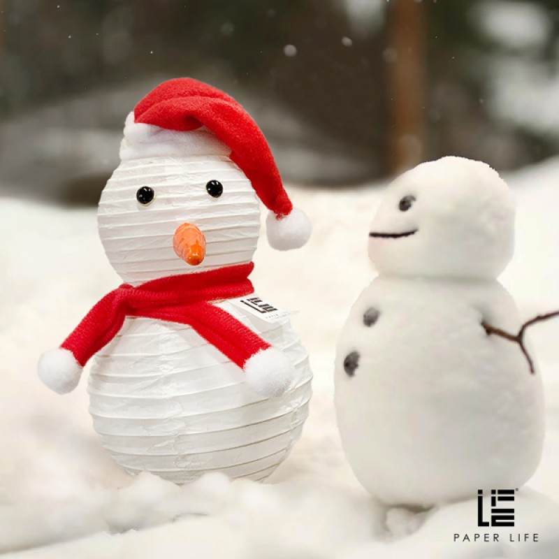 Snowman Paper Lantern view 2