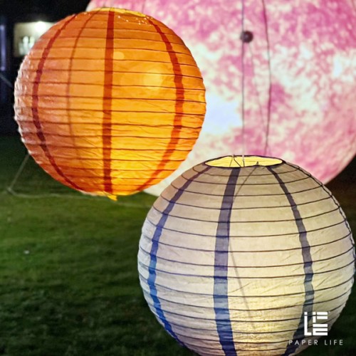 Paper Life - Spherical Paper Lanterns - 8 Planets Pattern - 30cm（11.8 inches） Diameter - Foldable - Handmade Ceiling Decor - Pendant lamp shade