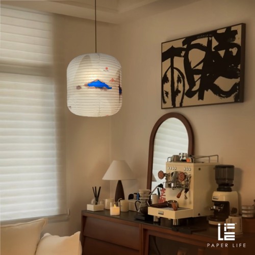 Paper Life - Chinese Paper Lanterns - Chinese Landscape Painting - Artist's Artwork - Decorative Lampshade - Handmade Paper Lantern - Photography Props - Bedroom Chandelier - Foldable and Easy to Asse