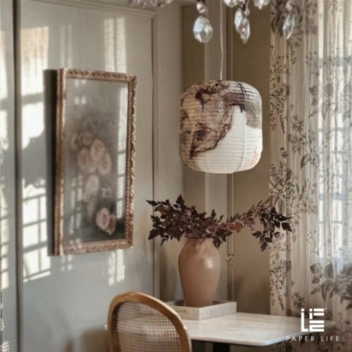 Paper Life - Chinese Paper Lanterns - Chinese Landscape Painting - Artist's Artwork - Decorative Lampshade - Handmade Paper Lantern - Photography Props - Bedroom Chandelier - Foldable and Easy to Asse