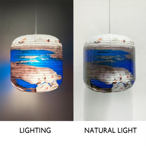 Paper Life - Chinese Paper Lanterns - Chinese Landscape Painting - Artist's Artwork - Decorative Lampshade - Handmade Paper Lantern - Photography Props - Bedroom Chandelier - Foldable and Easy to Asse