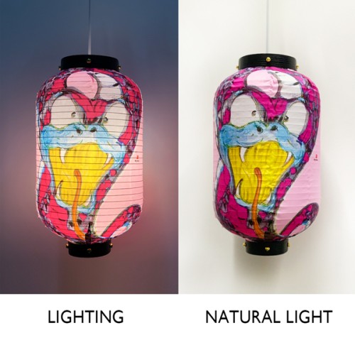 Paper Life - Lucky Snake Paper Lanterns - Set of 4 - Assorted Colors - 20cm（7.9 in） Diameter - 35cm（13.8 in） Height - Handcrafted Decorative Lamp Shades - Foldable - Chinese Year of the Snake
