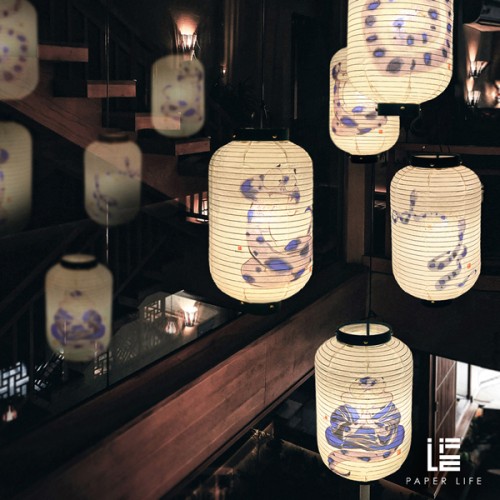 Paper Life - Hand-Drawn Paper Lanterns - Set of 4 - 7.9